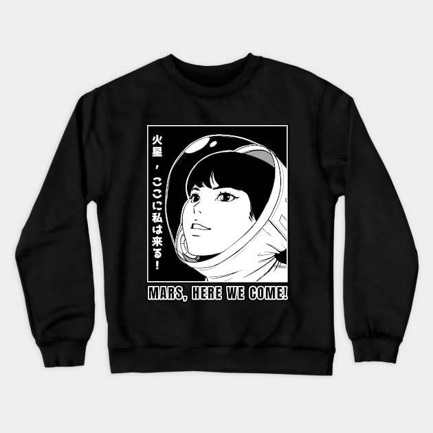 Mars here we come anime Crewneck Sweatshirt by souw83